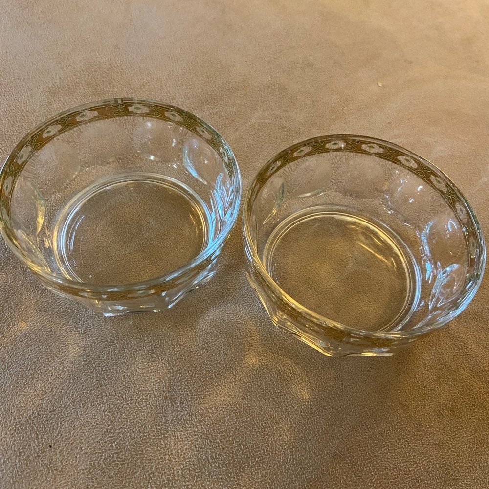 Culver vintage 2 dipping bowels trimmed with 22k gold